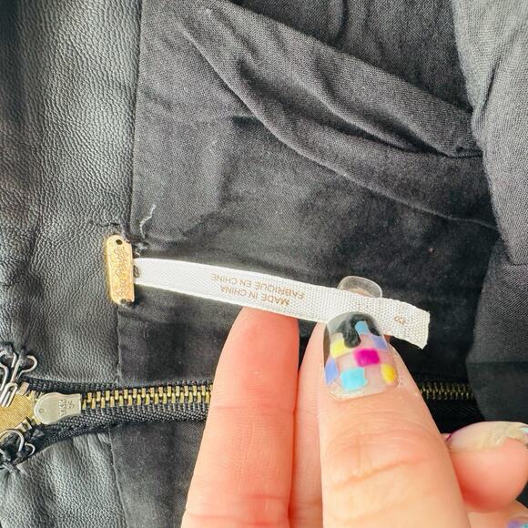 Free People Black Patent Leather Zip Up Skirt Women’s Size S - Picture 7 of 9